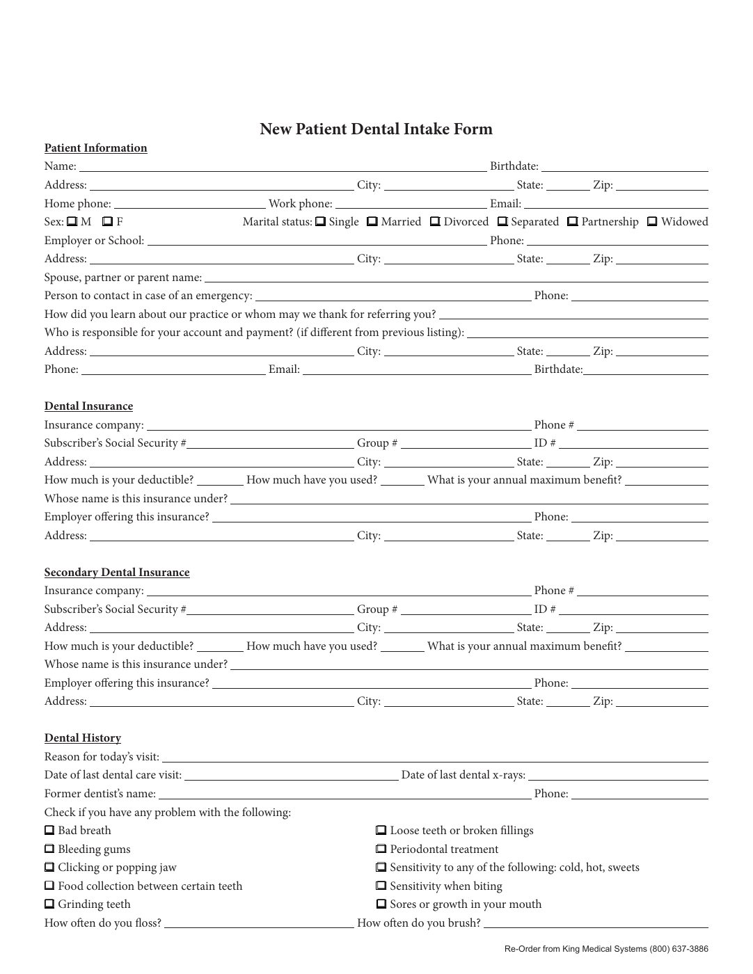 A patient intake PDF after DullyPDF mapping work has aligned fields to a structured schema.