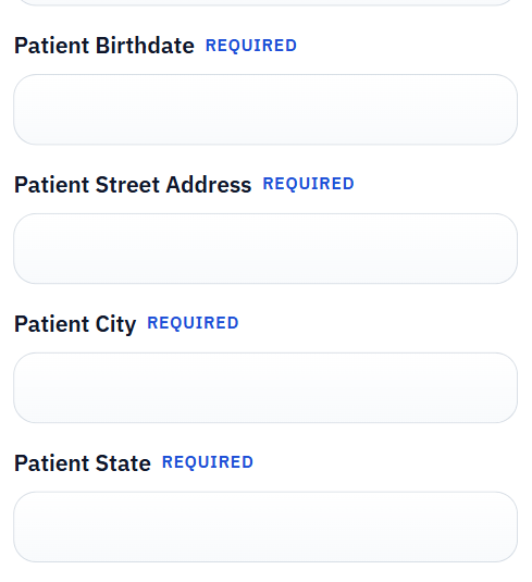 A respondent-facing DullyPDF web form used to collect structured answers before generating a PDF.